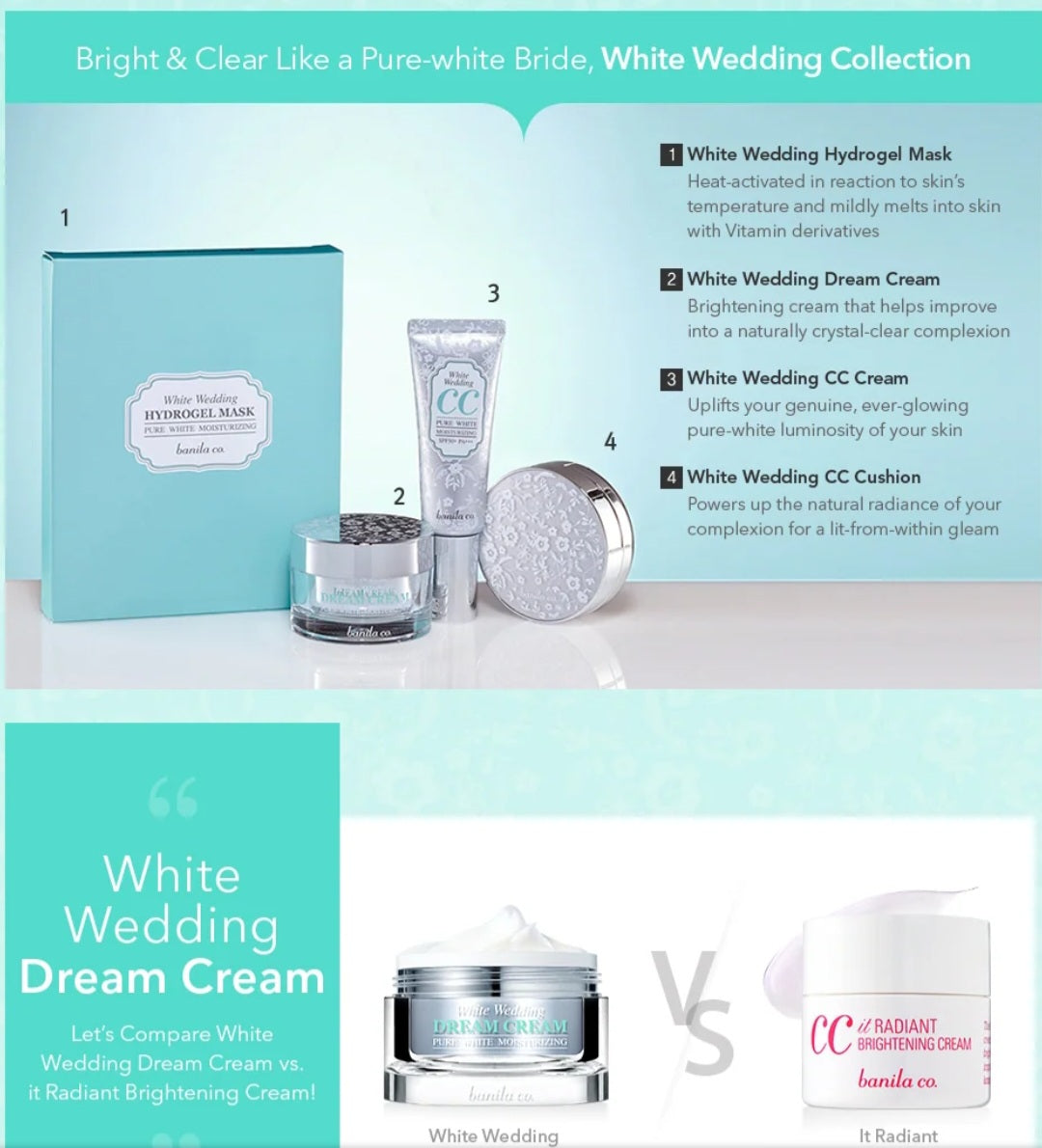 Banila co  dream  cream - whitening 50ml 35usd